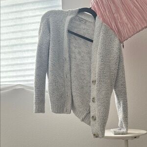 Cozy Gray Button-Up Cardigan